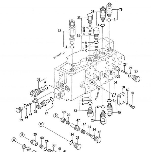 Hitachi EX300-2 Hidrolik Kontrol Vanası 4314749